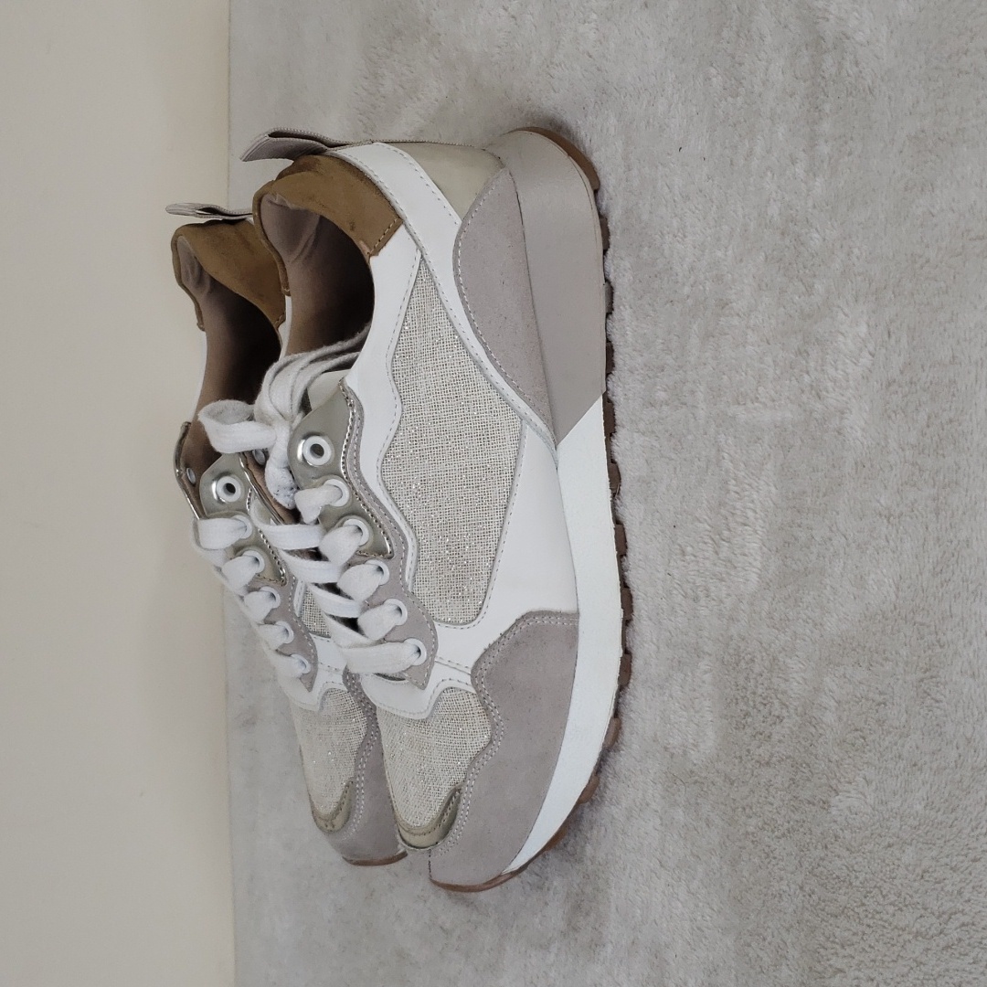Vanessa Wu White Mesh / Canvas Sneaker
